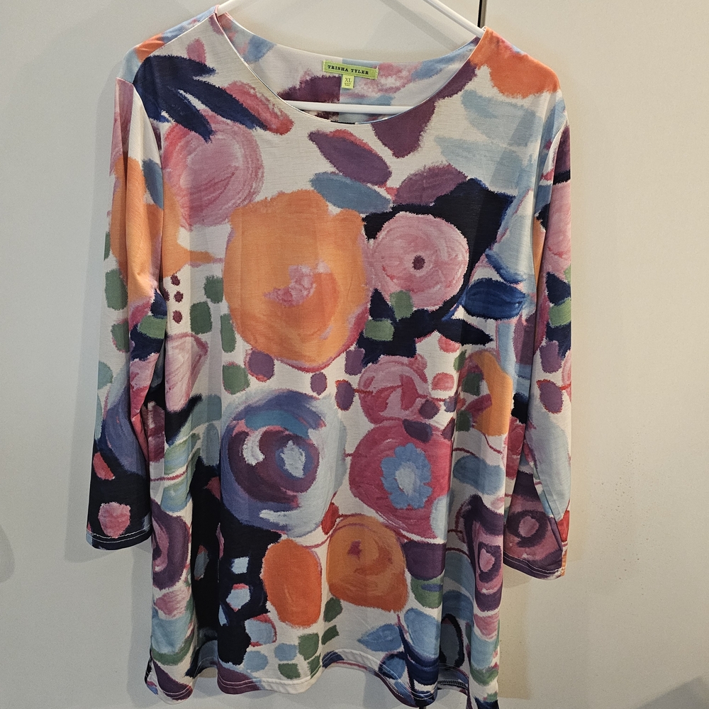 Floral Abstract Long Sleeve Top